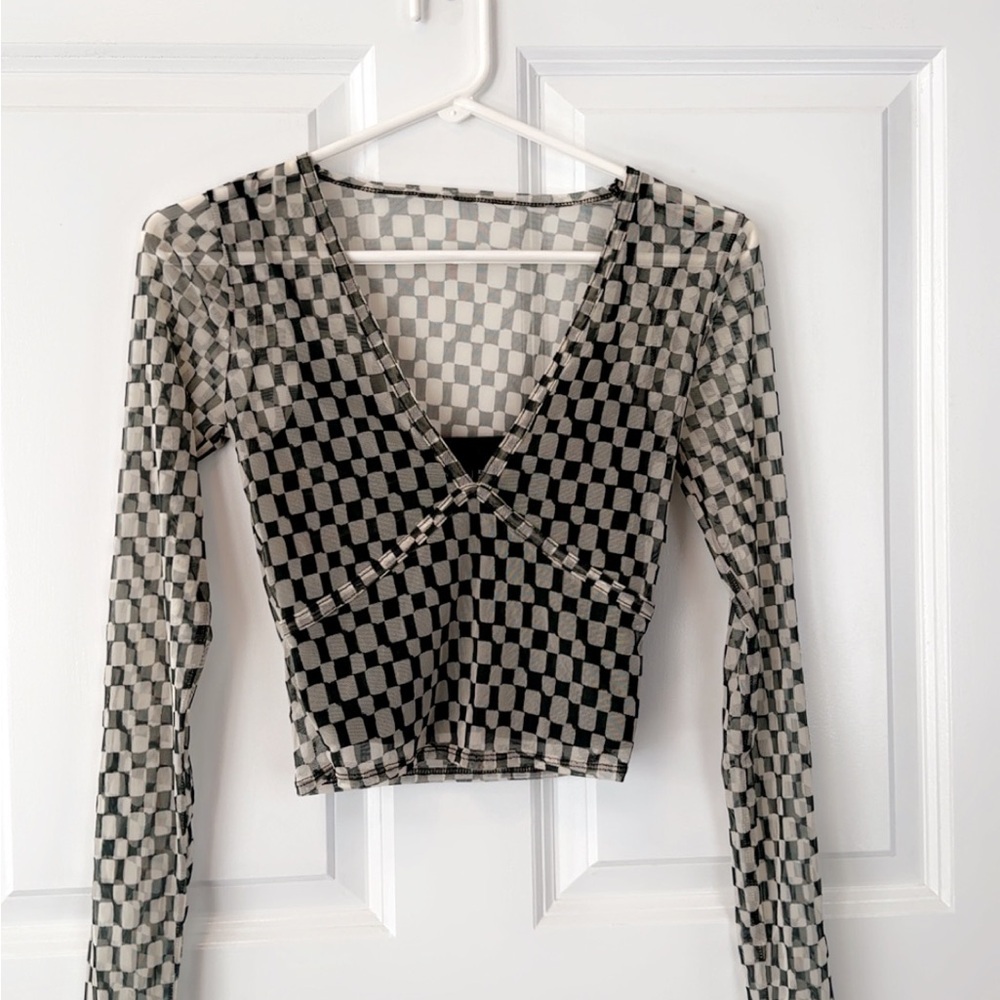 Abercrombie & Fitch Black Fitted Crop Blouse